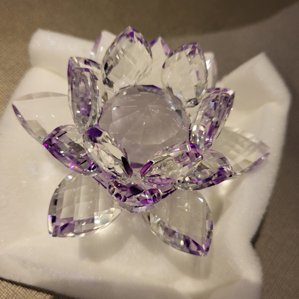 Purple Lotus Crystal Flower